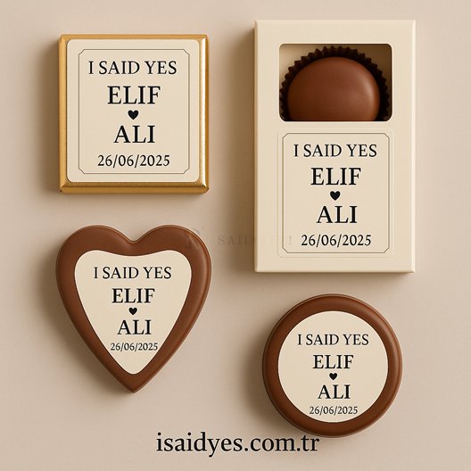 2026 Söz & Nişan Hediyelik Çikolata ve Draje Kutusu – Kişiye Özel