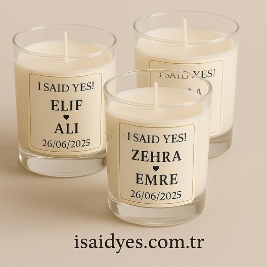 2026 Söz & Nişan Hediyelik Mum Modelleri – Kişiye Özel